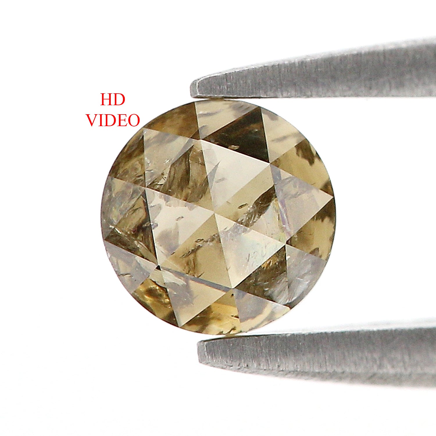 0.72 CT Natural Loose Round Shape Diamond Green Color Round Cut Diamond 5.10 MM Natural Diamond Brown Color Round Rose Cut Diamond NQ1513