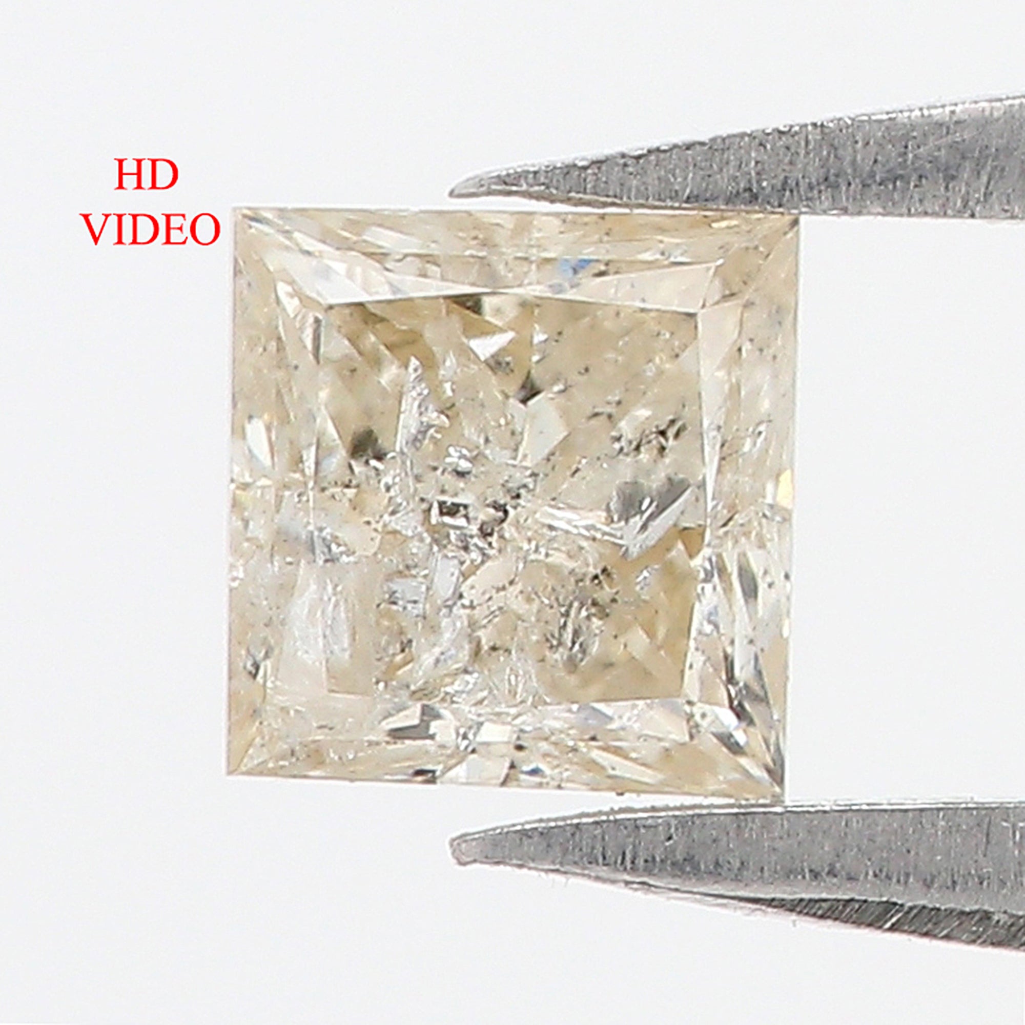 0.64 Ct Natural Loose Princess Shape Diamond Grey Color Princess Diamond 4.70 MM Natural Grey Diamond Princess Brilliant Cut Diamond QL9688