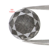 Natural Loose Round Diamond, Salt And Pepper Round Diamond, Natural Loose Diamond, Round Brilliant Cut Diamond, 2.68 CT Round Shape KDK1989