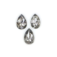 Natural Loose Pear Diamond, Salt And Pepper Pear Diamond, Natural Loose Diamond, Pear Rose Cut Diamond, 0.48 CT Pear Cut Diamond L2896