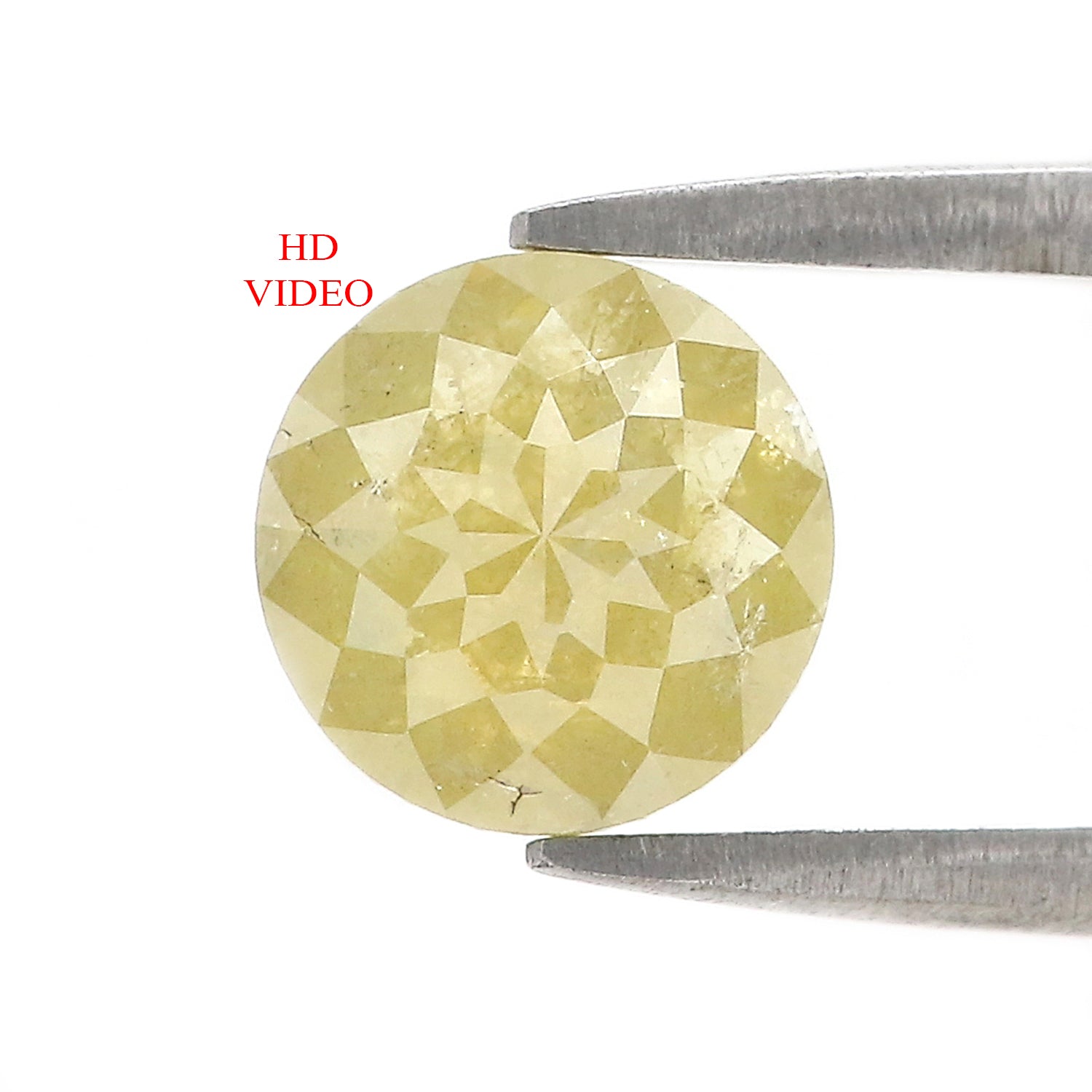 2.01 CT Natural Loose Round Rose Cut Diamond Yellow Color Round Shape Diamond 7.90 MM Natural Yellow Diamond Round Rose Cut Diamond LQ1562