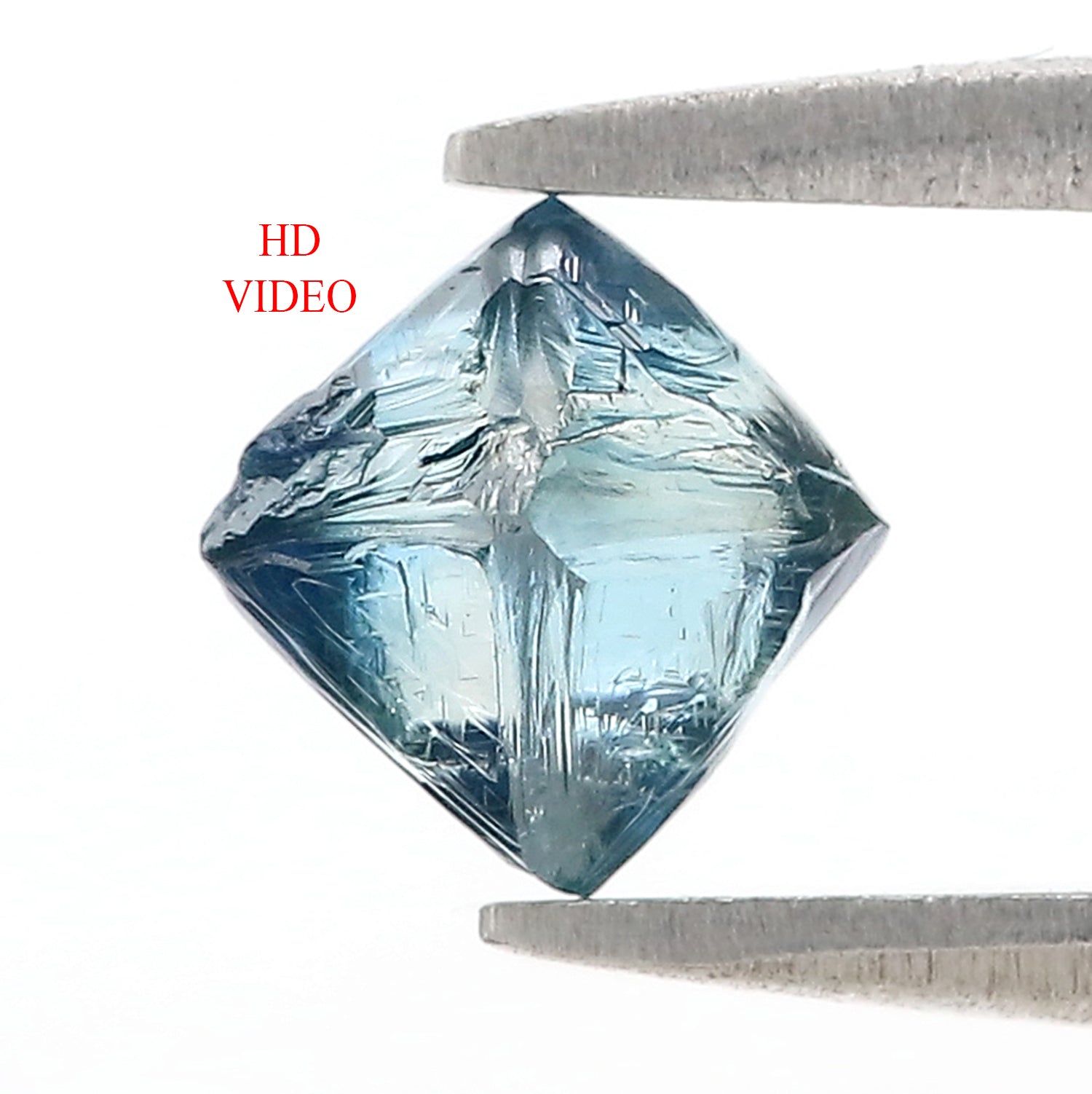 1.31 CT Natural Loose Rough Shape Diamond Blue Color Rough Cut Diamond 6.70 MM Natural Loose Blue Diamond Rough Irregular Cut Diamond L3557