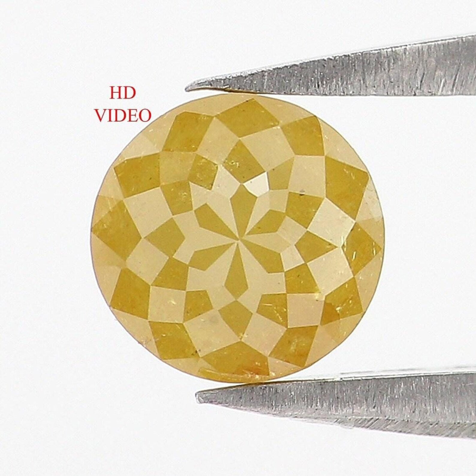 0.70 CT Natural Loose Round Shape Diamond Yellow Color Round Cut Diamond 5.30 MM Natural Loose Yellow Color Round Rose Cut Diamond NQ619