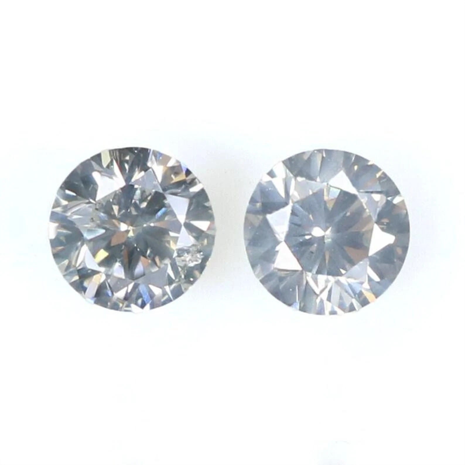 0.37 Ct Natural Loose Round Cut Pair Diamond White - H Color Round Diamond 3.60 MM Natural White Color Round Brilliant Cut Diamond QN1870