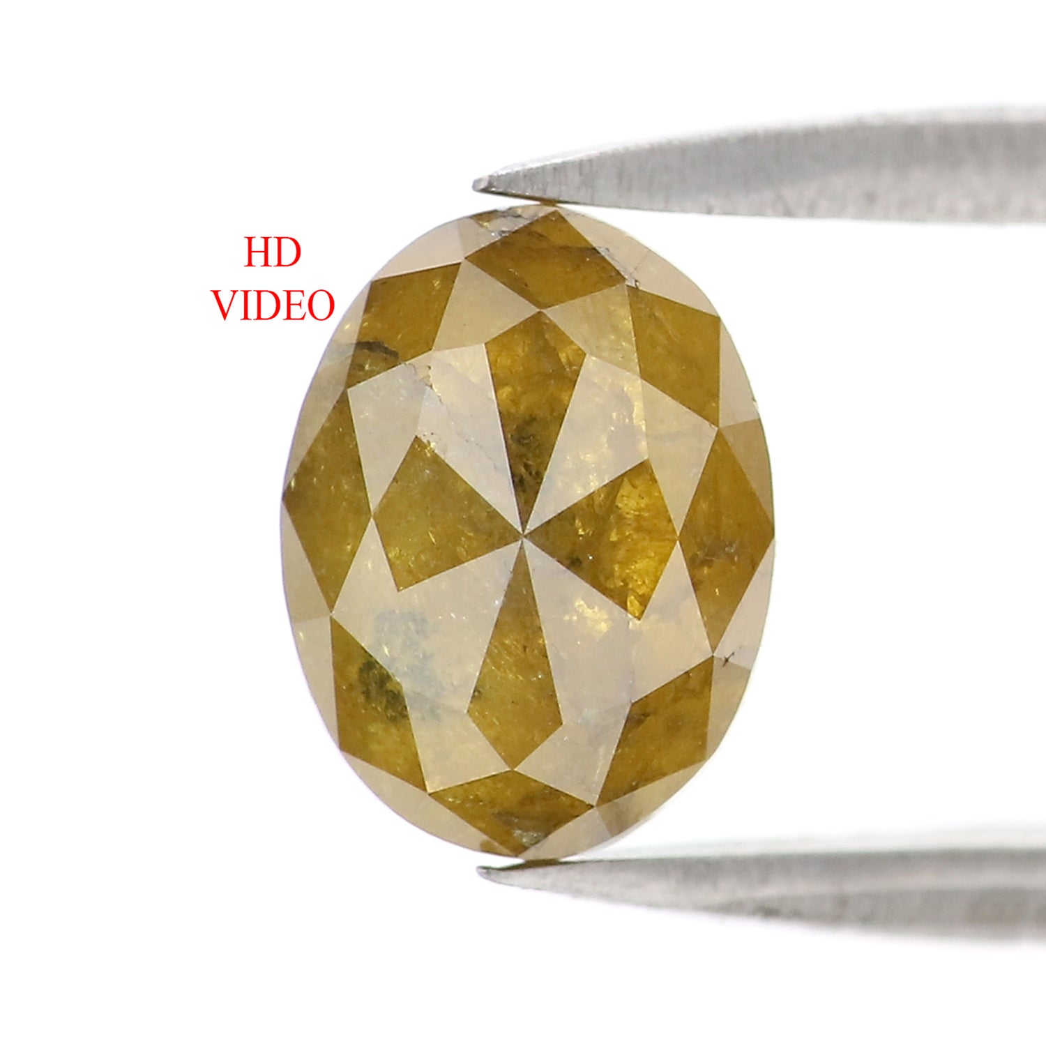 Natural Loose Oval Diamond, Yellow Color Oval Diamond, Natural Loose Diamond, Oval Rose Cut Diamond, 1.80 CT Oval Shape Diamond L2837