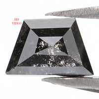 Natural Loose Shield Salt And Pepper Diamond Black Color 0.67 CT 6.00 MM Shield Shape Rose Cut Diamond L6534