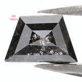 Natural Loose Shield Salt And Pepper Diamond Black Color 0.67 CT 6.00 MM Shield Shape Rose Cut Diamond L6534