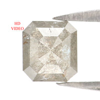 Natural Loose Emerald Diamond, Salt And Pepper Diamond, Natural Loose Diamond, Emerald Cut Diamond, 0.89 CT Emerald Shape Diamond KR2676