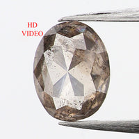 0.36 Ct Natural Loose Diamond, Oval Diamond, Black Diamond, Grey Diamond, Salt and Pepper Diamond, Antique Diamond, Real Diamond L414
