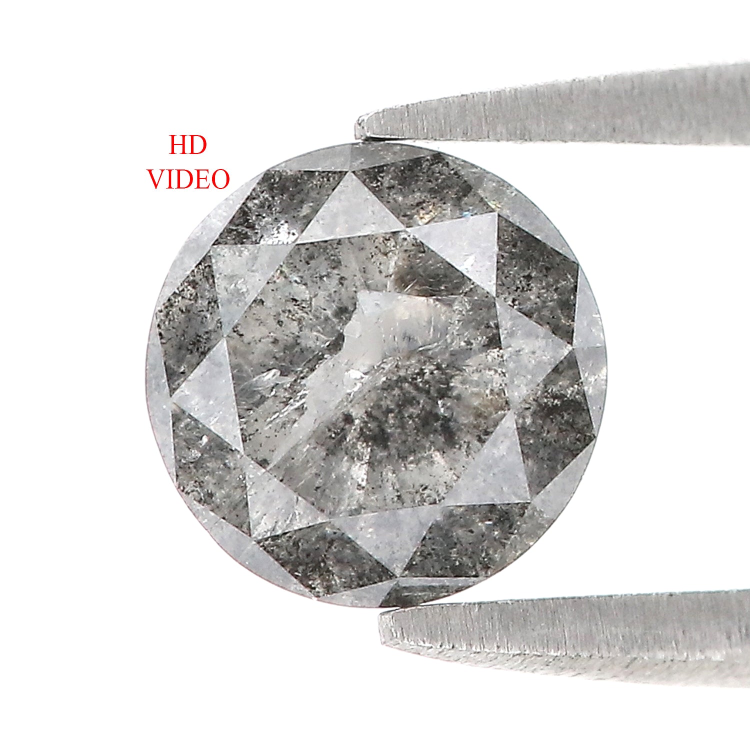 1.44 Ct Natural Loose Round Shape Diamond Salt And Pepper Round Cut Diamond 6.90 MM Natural Loose Diamond Round Brilliant Cut Diamond LQ9352