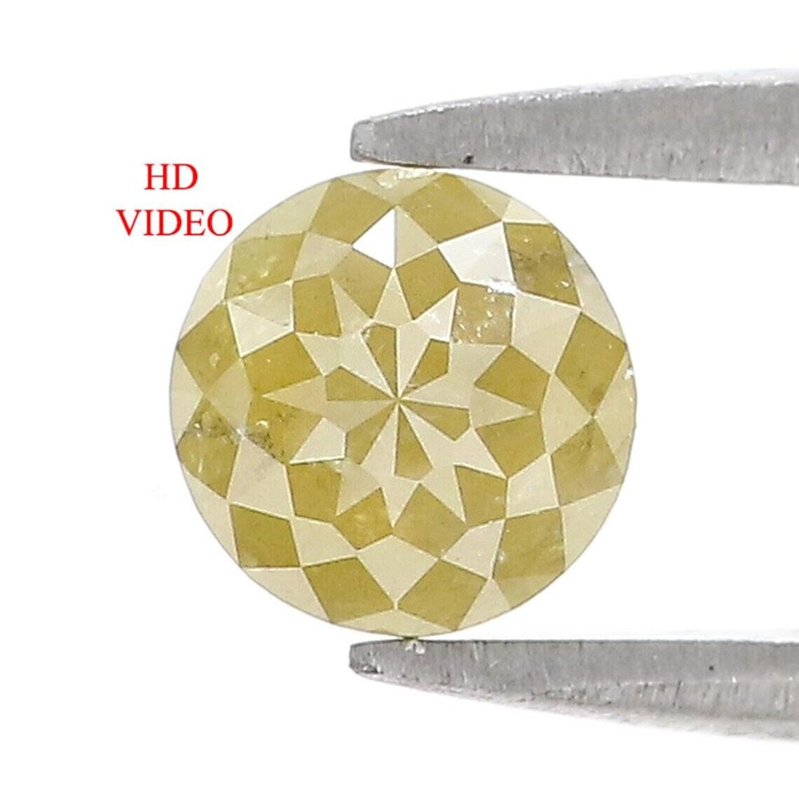 1.12 CT Natural Loose Round Rose Cut Diamond Yellow Color Round Shape Diamond 5.90 MM Natural Yellow Color Round Rose Cut Diamond NQ763