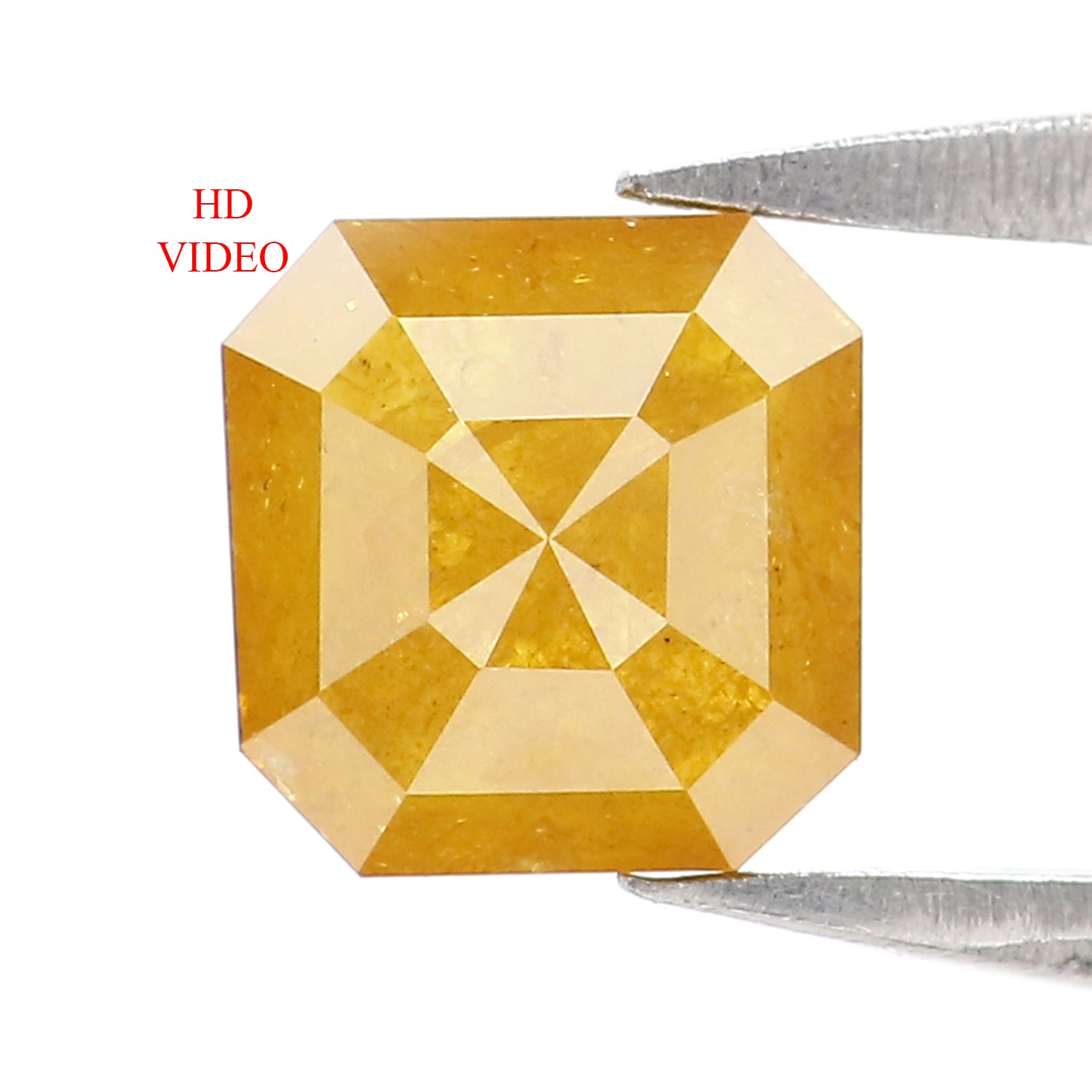 Natural Loose Emerald Diamond, Yellow Color Emerald Diamond, Natural Loose Diamond, Emerald Cut Diamond, 1.05 CT Emerald Shape Diamond L9334