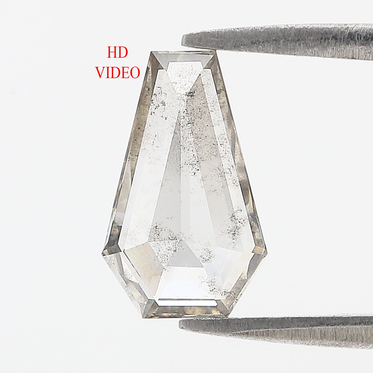 1.55 CT Coffin Rose Cut Salt And Pepper Lab Grown 11.65 MM Loose Diamond CVD Fancy Black Grey Color Lab Created Antique Cut Diamonds L3570