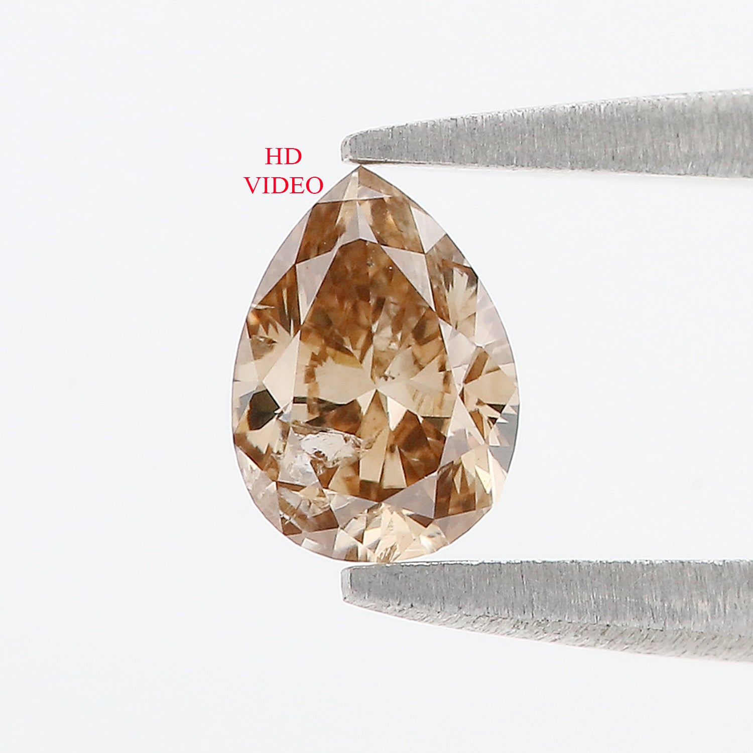 0.44 Ct Natural Loose Pear Shape Diamond Brown Color Pear Cut Diamond 5.90 MM Natural Loose Brown Color Pear Brilliant Cut Diamond LQ669
