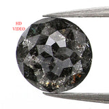 0.72 Ct Natural Loose Diamond, Round Rose Cut Diamond, Black Diamond, Gray Diamond, Salt and Pepper Diamond, Rose Cut Diamond L697