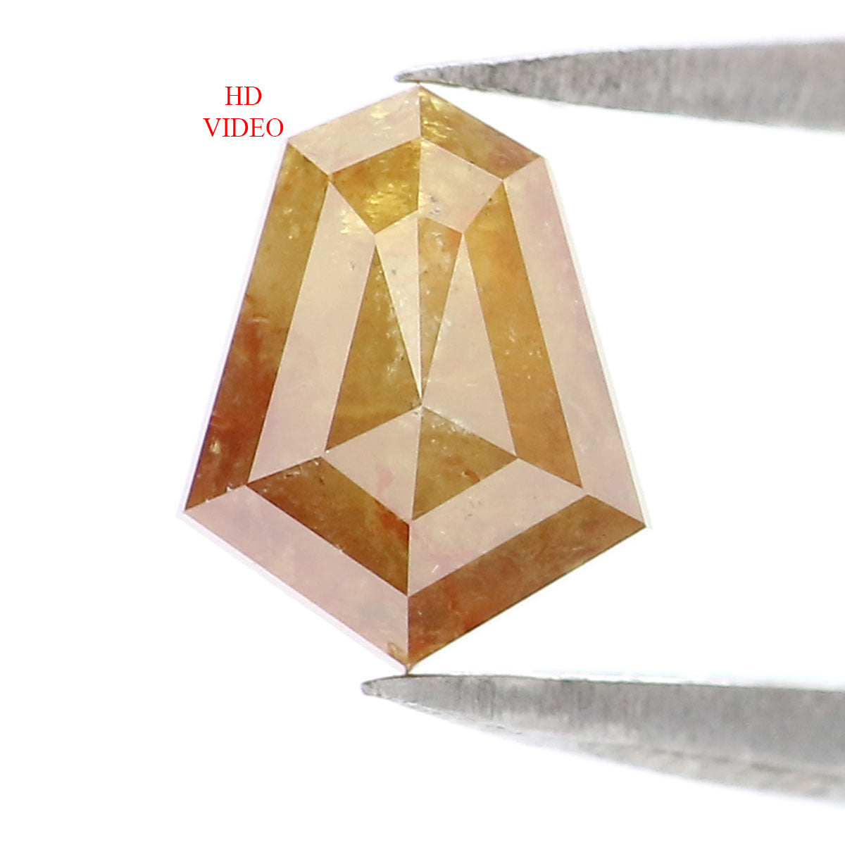 0.87 CT Natural Loose Shield Shape Diamond Yellow Color Shield Shape Diamond 6.70 MM Natural Loose Diamond Shield Rose Cut Diamond LQ9655