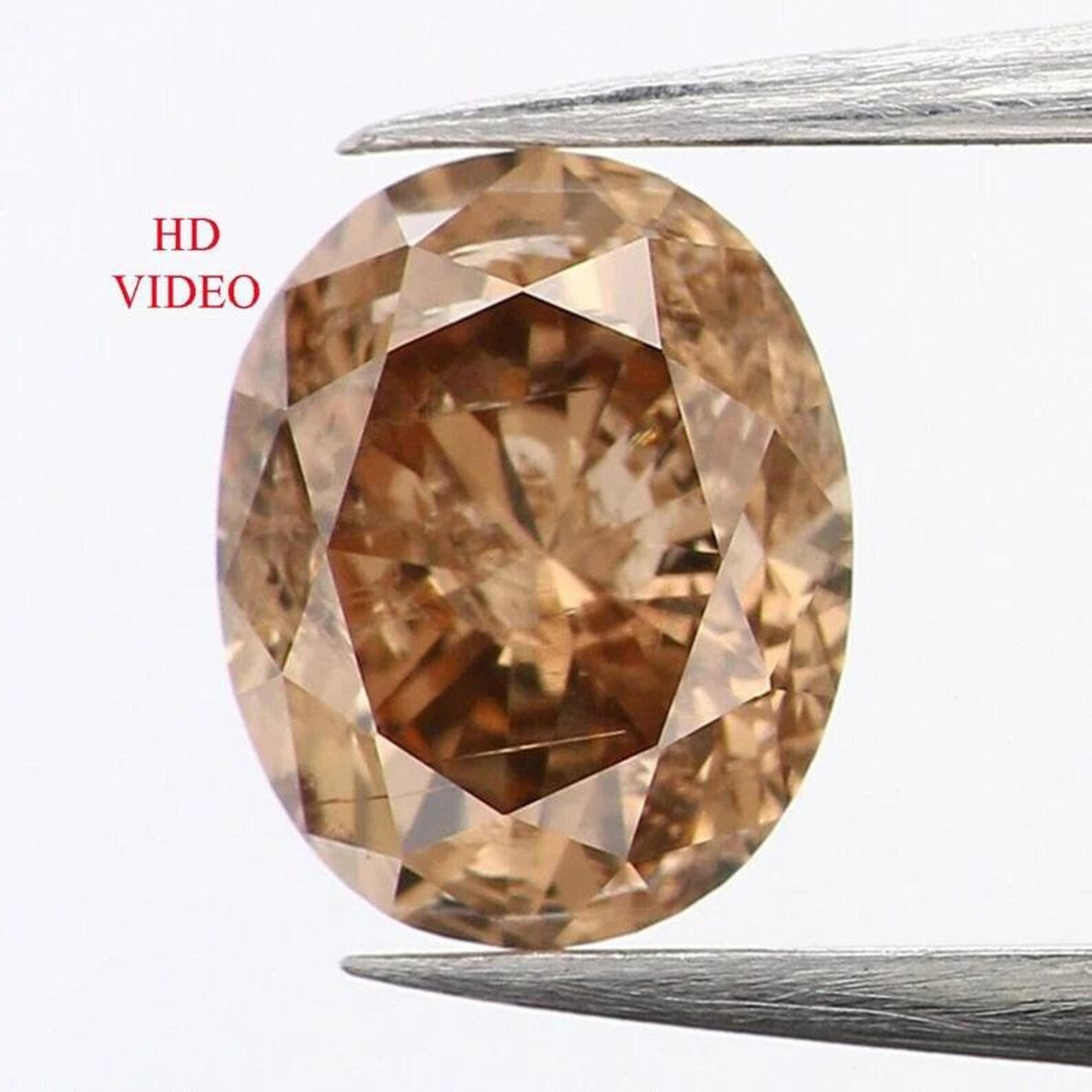 0.63 Ct Natural Loose Oval Shape Diamond Brown Color Oval Cut Diamond 5.70 MM Natural Diamond Brown Color Oval Brilliant Cut Diamond NQ1294