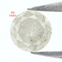 Natural Loose Round Grey Milky Color Diamond 0.34 CT 4.30 MM Round Shape Brilliant Cut Diamond KR1338