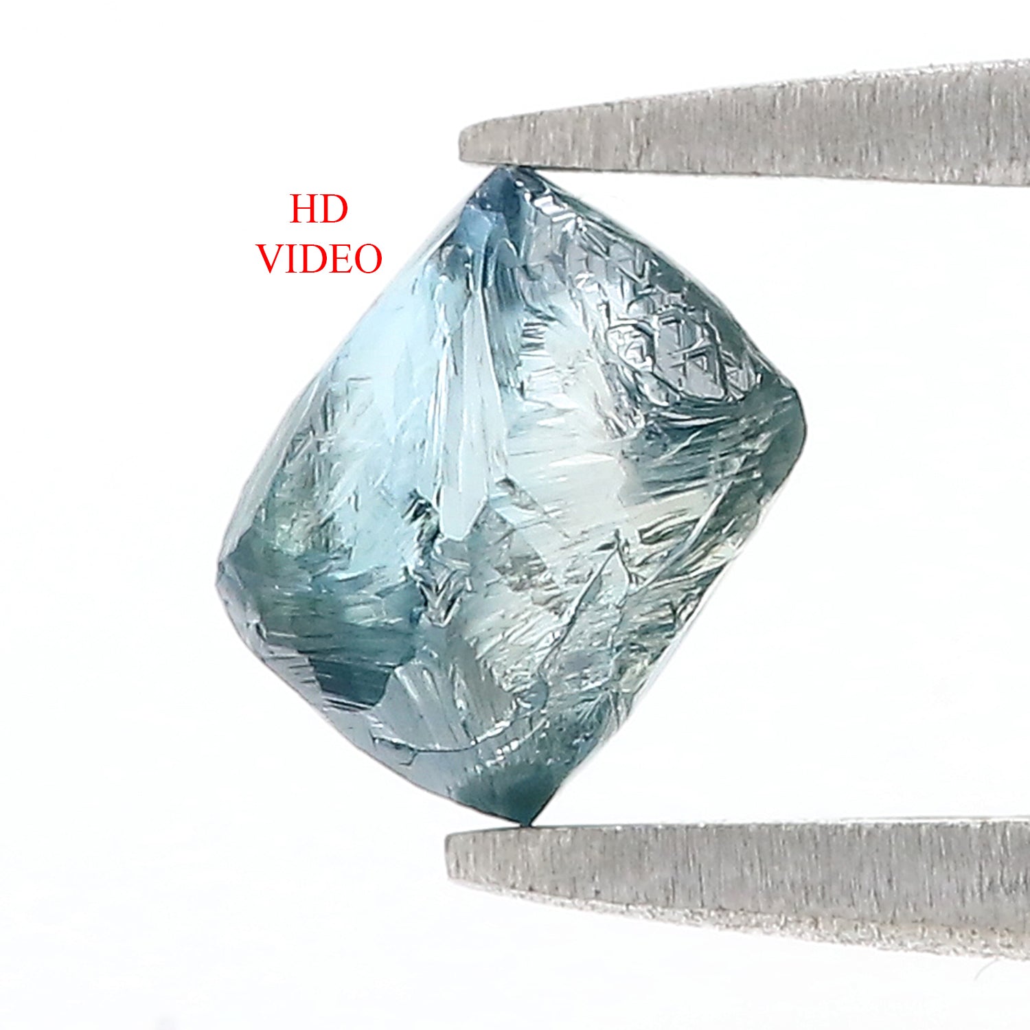1.20 CT Natural Loose Rough Shape Diamond Blue Color Rough Cut Diamond 6.85 MM Natural Loose Blue Diamond Rough Irregular Cut Diamond L3554