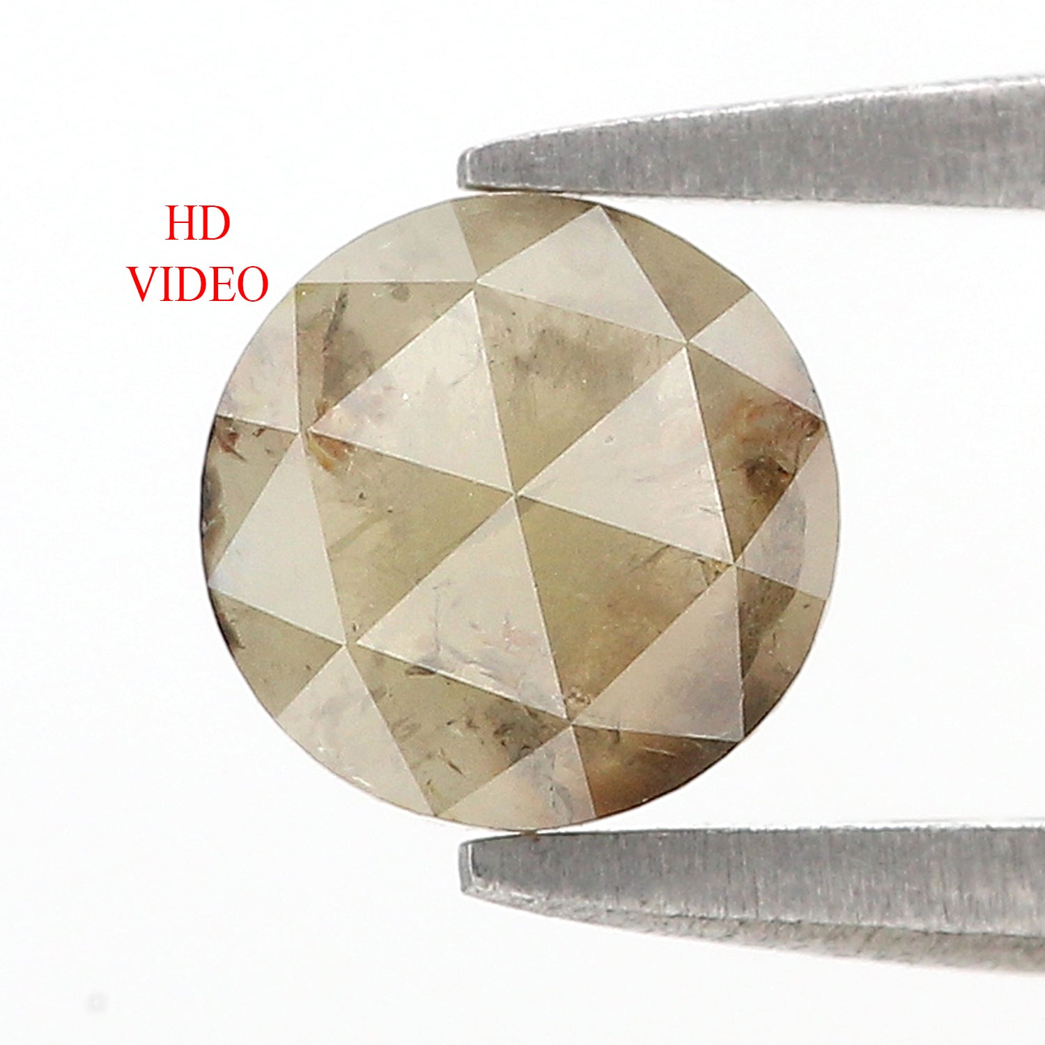 0.97 CT Natural Loose Round Rose Cut Diamond Yellow Color Round Cut Diamond 6.05 MM Natural Loose Yellow Color Round Rose Cut Diamond N2636