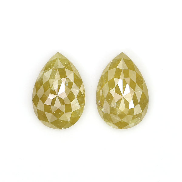 3.58 CT Natural Loose Pear Shape Pair Diamond Yellow Color Diamond 10.35 MM Natural Loose Diamond Pear Cut Diamond Pear Pair Diamond LQ3010