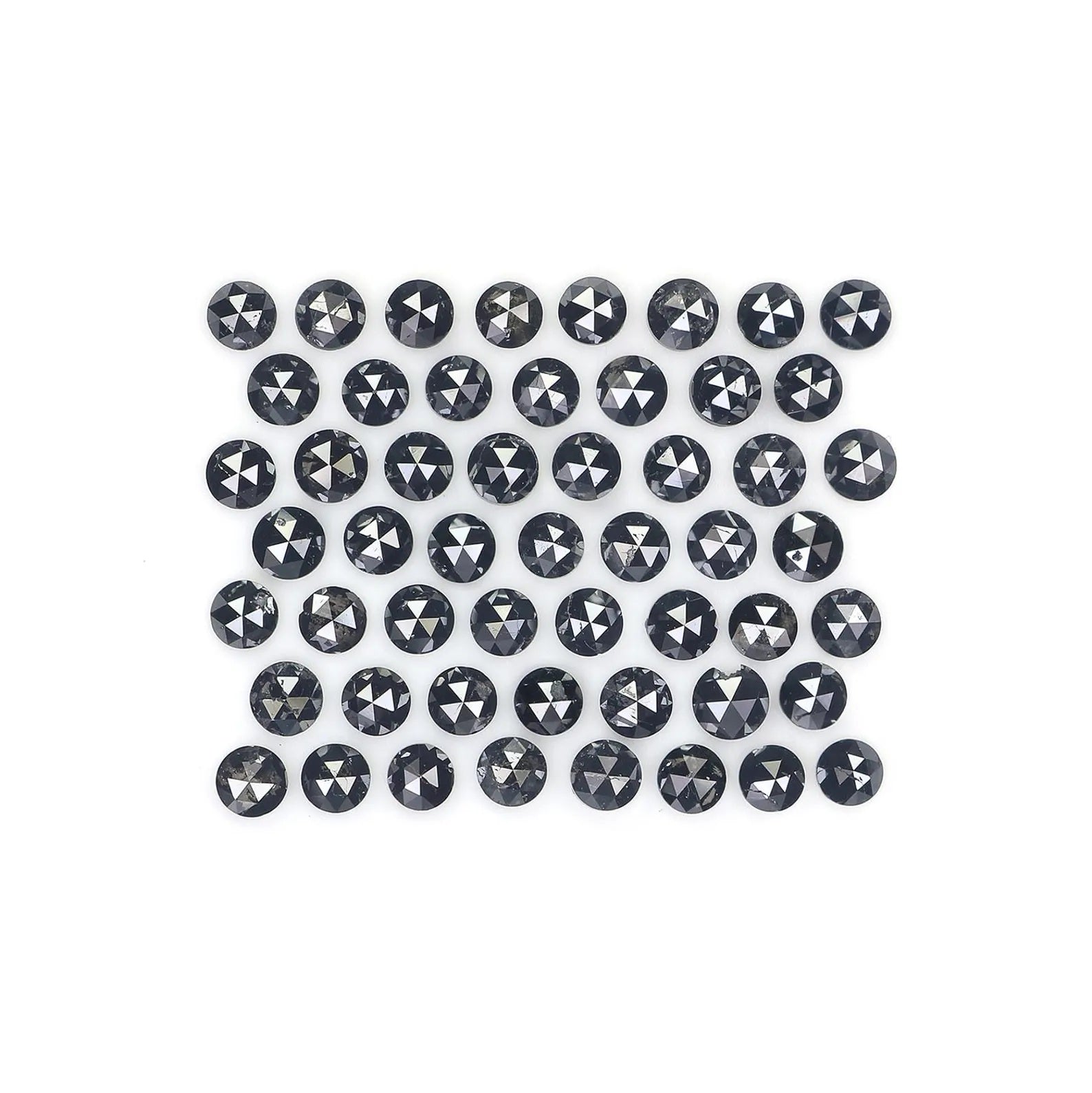 2.93 CT Natural Loose Round Shape Diamond Black Color Round Cut Diamond 2.30 MM Natural Loose Black Color Round Rose Cut Diamond NQ1801