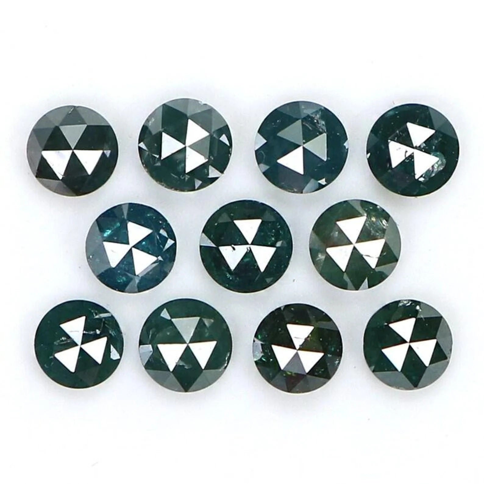 2.61 Ct Natural Loose Round Shape Diamond Blue Color Round Cut Diamond 3.50 MM Natural Loose Diamond Blue Color Round Rose Cut Diamond NQ242