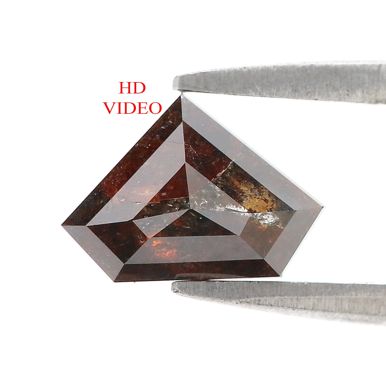 1.35 CT Natural Loose Shield Shape Diamond Brown Color Shield Cut Diamond 6.55 MM Natural Loose Brown Color Shield Rose Cut Diamond LQ9419