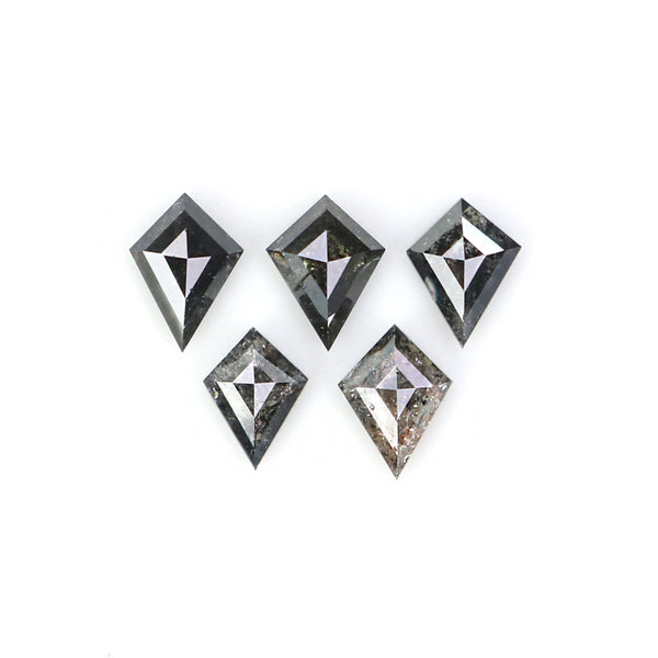 Natural Loose Kite Diamond, Salt And Pepper Kite Diamond, Natural Loose Diamond, Kite Rose Cut Diamond, Kite Cut, 0.42 CT Kite Shape KDL2822