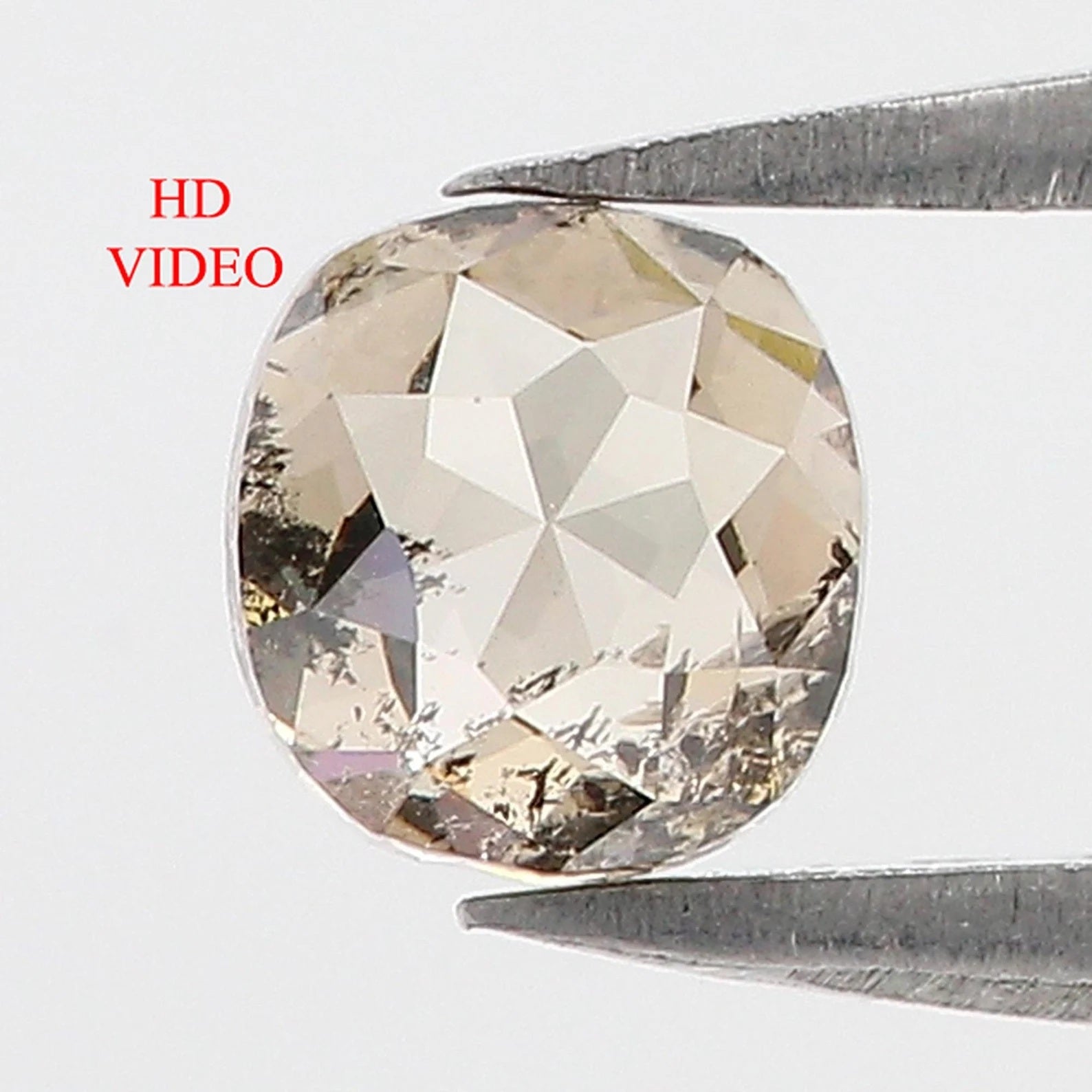 0.76 Ct Natural Loose Cushion Shape Diamond Brown Color Cushion Cut Diamond 5.20 MM Natural Loose Diamond Cushion Rose Cut Diamond QN9868