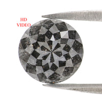 Natural Loose Round Rose Cut Diamond, Salt And Pepper Round Diamond, Natural Loose Diamond, Rose Cut Diamond, 2.49 CT Round Shape KDL202