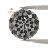 Natural Loose Round Rose Cut Diamond, Salt And Pepper Round Diamond, Natural Loose Diamond, Rose Cut Diamond, 2.49 CT Round Shape KDL202