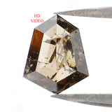 Natural Loose Shield Brown Color Diamond 0.73 CT 7.80 MM Shield Shape Rose Cut Diamond L7440