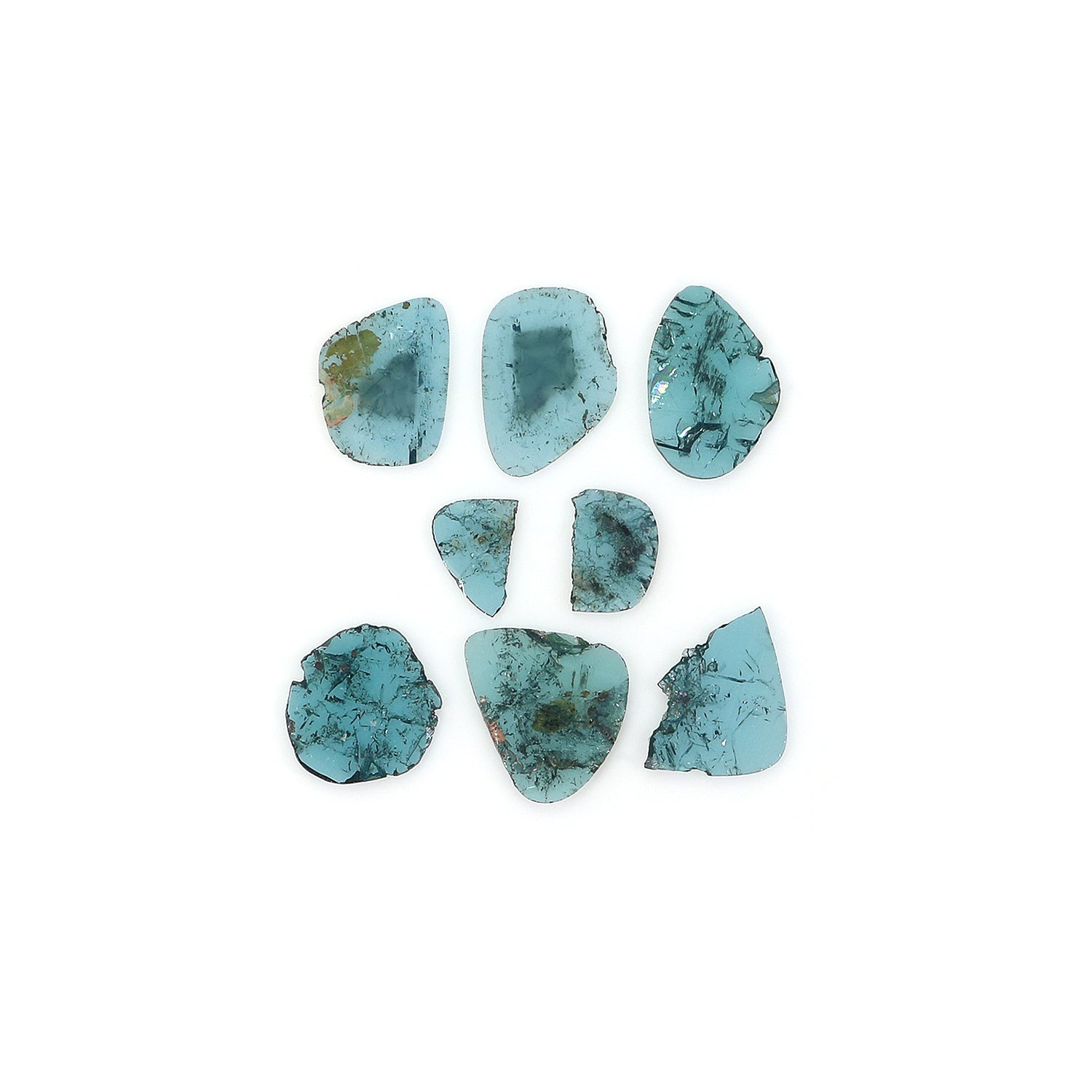 1.40 Ct Natural Loose Slice Shape Diamond Blue Color Slice Cut Diamond 6.30 MM Natural Loose Diamond Blue Color Irregular Cut Diamond NQ1308