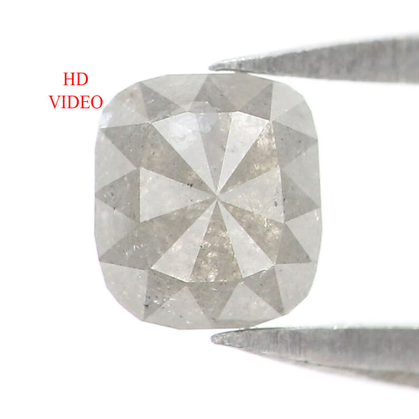 Natural Loose Cushion Gray Color Diamond 0.40 CT 4.30 MM Cushion Shape Rose Cut Diamond L7239