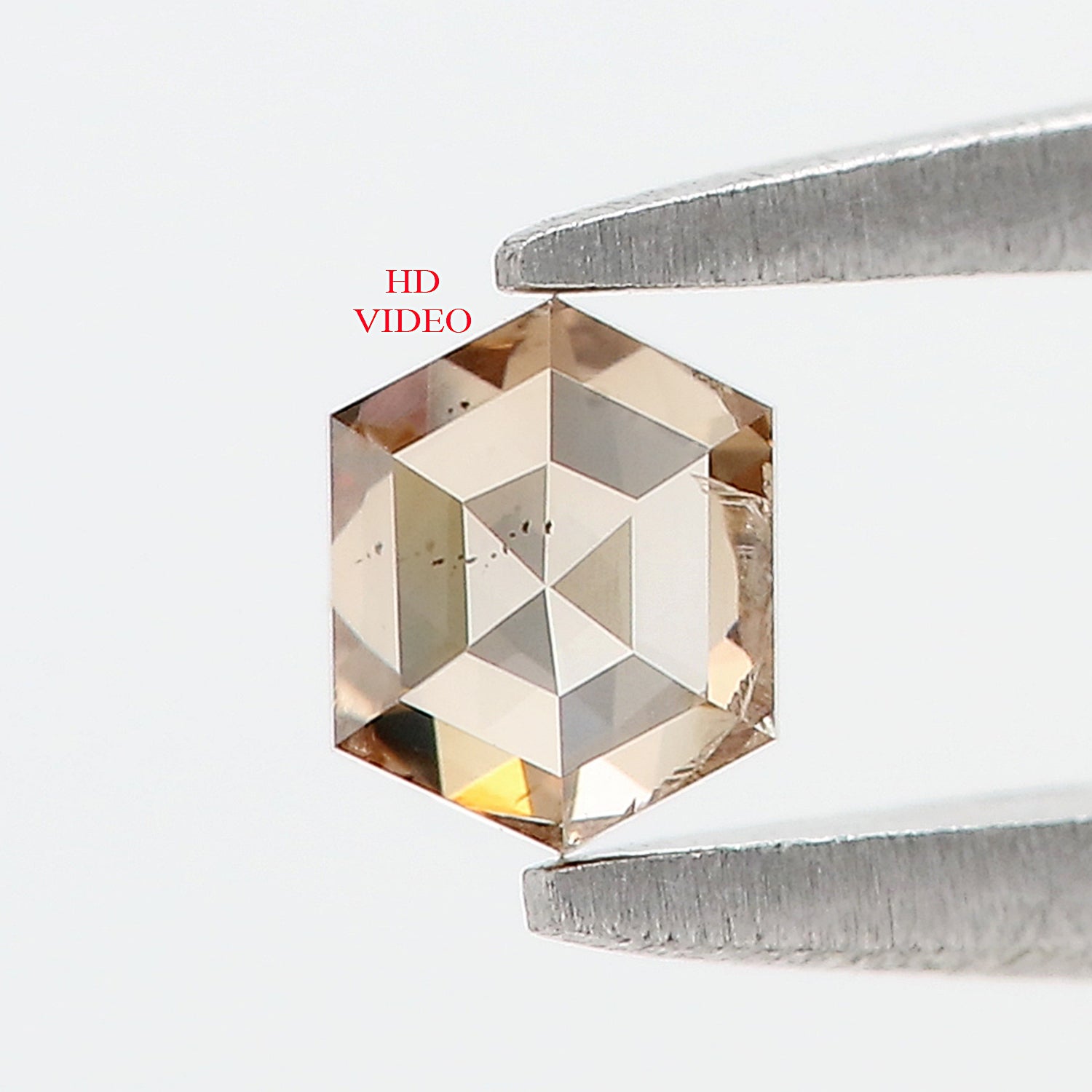 0.29 CT Natural Loose Hexagon Shape Diamond Brown Color Hexagon Cut Diamond 4.20 MM Natural Loose Brown Color Hexagon Rose Cut Diamond LQ850