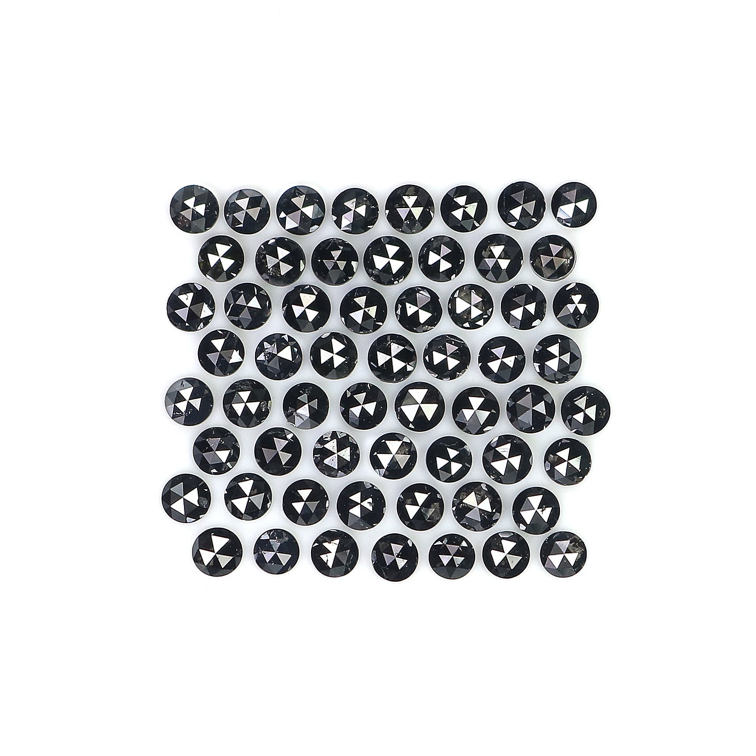 3.22 CT Natural Loose Round Rose Cut Diamond Black Color Round Shape Diamond 2.30 MM Natural Loose Black Color Round Rose Cut Diamond LQ1840