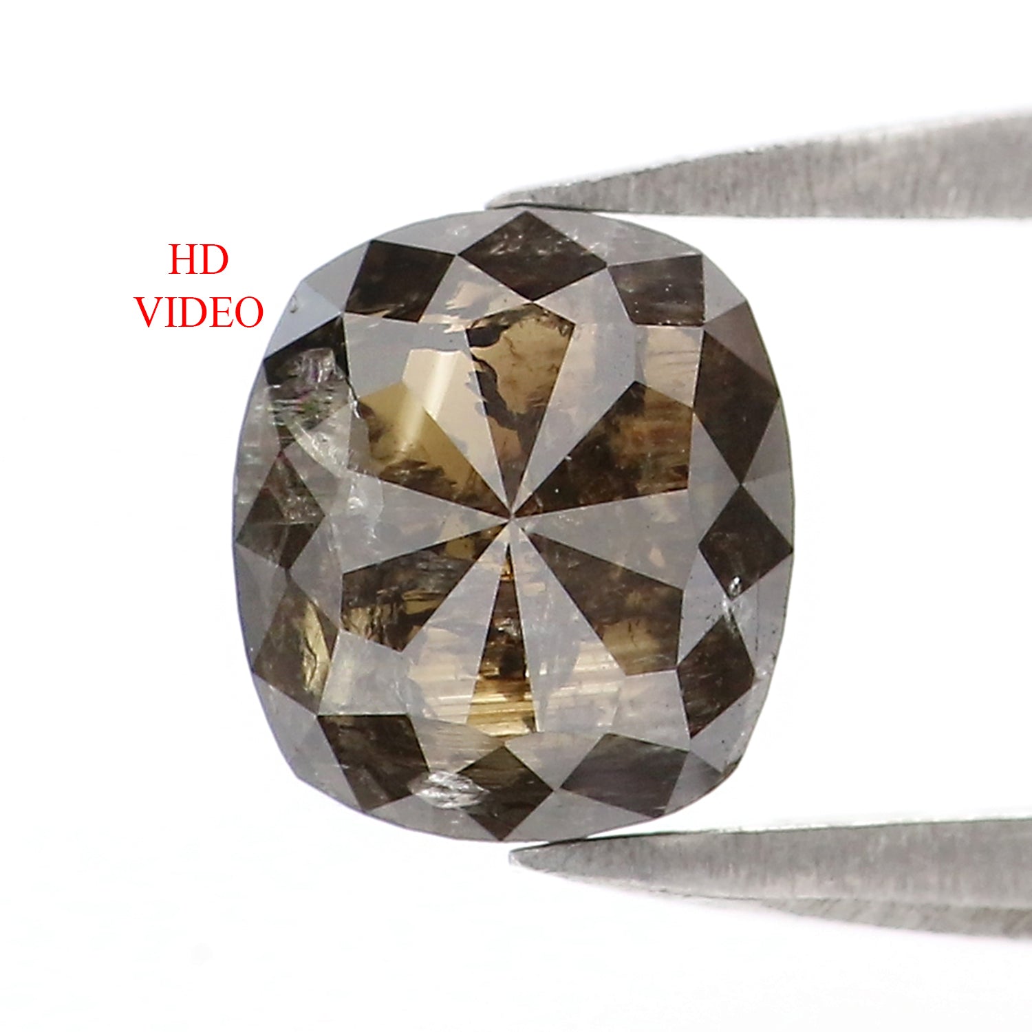 1.07 CT Natural Loose Cushion Shape Diamond Brown Color Cushion Cut Diamond 6.35 MM Natural Loose Diamond Cushion Rose Cut Diamond QL2856