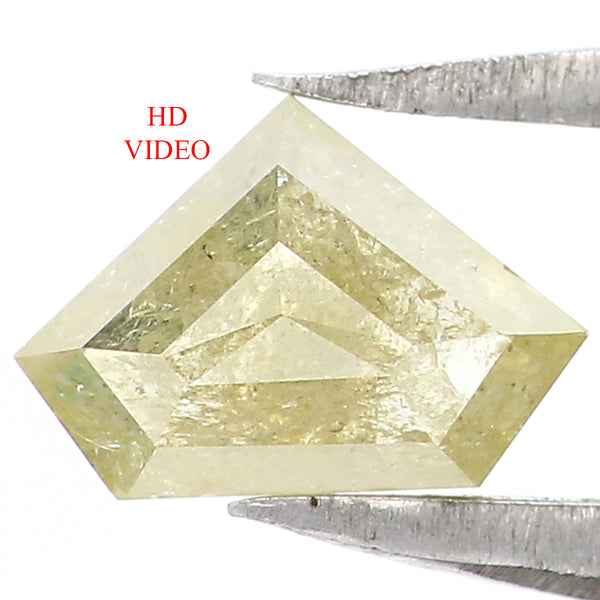 Natural Loose Shield Diamond Yellow Color 0.57 CT 4.50 MM Shield Shape Rose Cut Diamond L1963