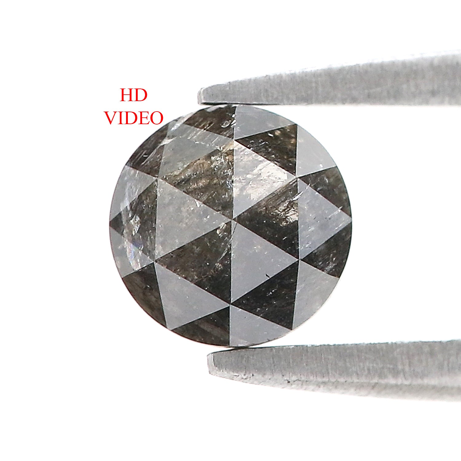 0.97 CT Natural Loose Round Rose Cut Diamond Salt And Pepper Round Shape Diamond 5.60 MM Natural Loose Diamond Round Rose Cut Diamond LQ7788