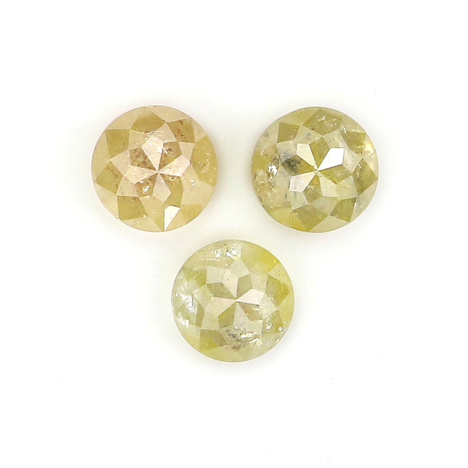 1.16 CT Natural Loose Round Rose Cut Diamond Yellow Color Round Shape Diamond 4.00 MM Natural Yellow Color Round Rose Cut Diamond KQ121