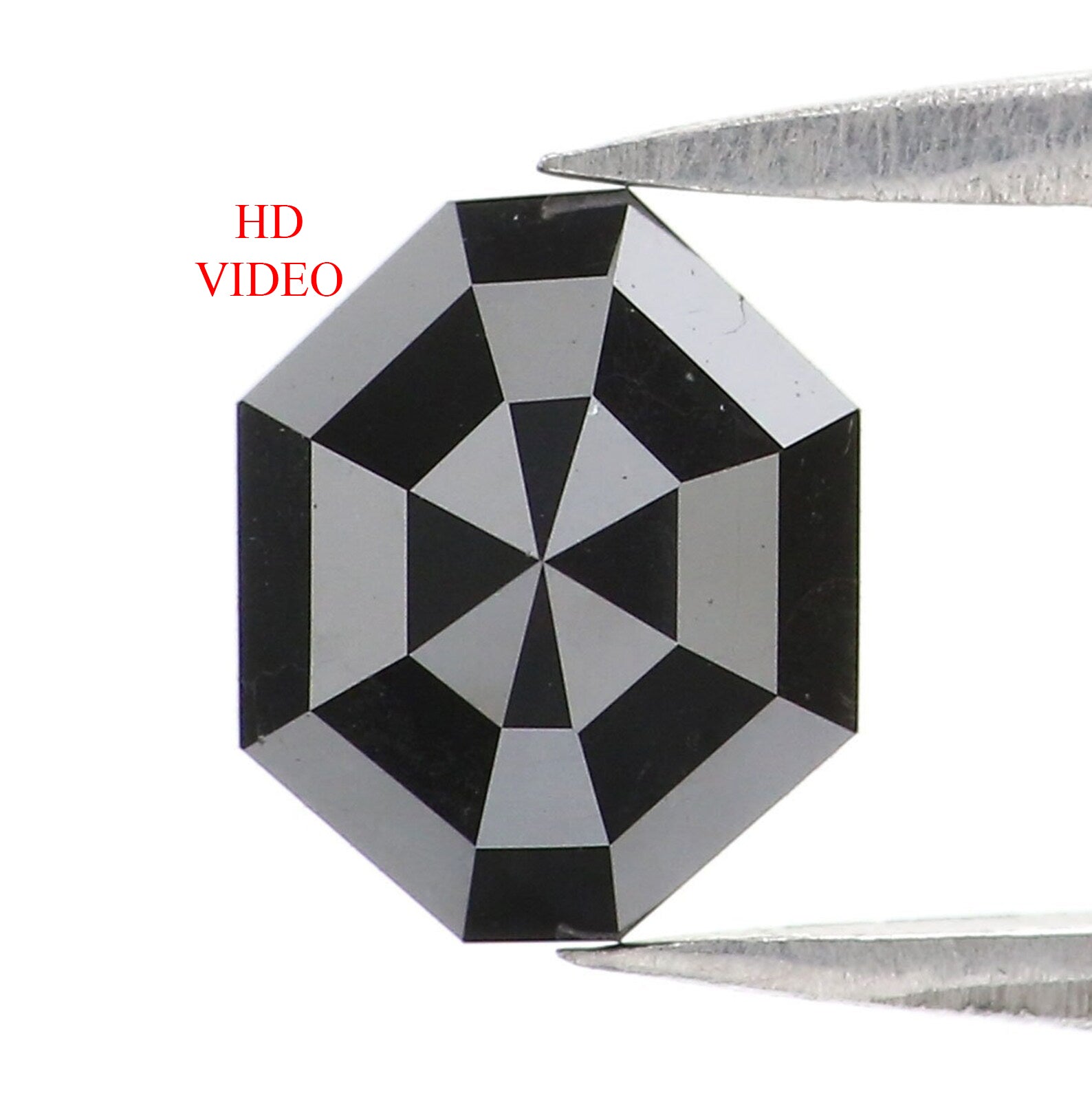 1.15 CT Natural Loose Octagon Diamond Black Color Octagon Diamond 7.30 MM Natural Loose Diamond Grey Color Octagon Rose Cut Diamond KQ2229