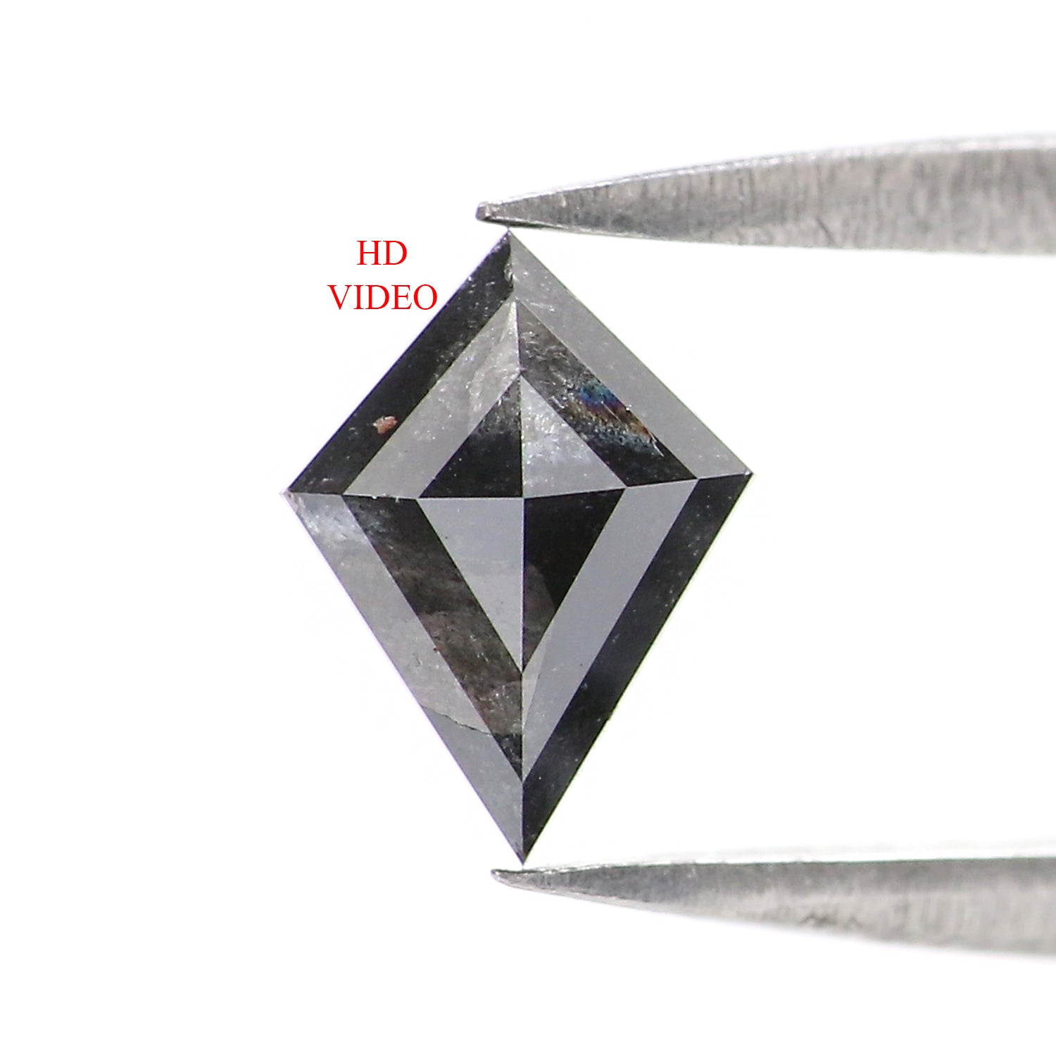0.66 CT Natural Loose Kite Shape Diamond Salt And Pepper Kite Cut Diamond 7.45 MM Black Grey Color Kite Shape Rose Cut Diamond QL2908