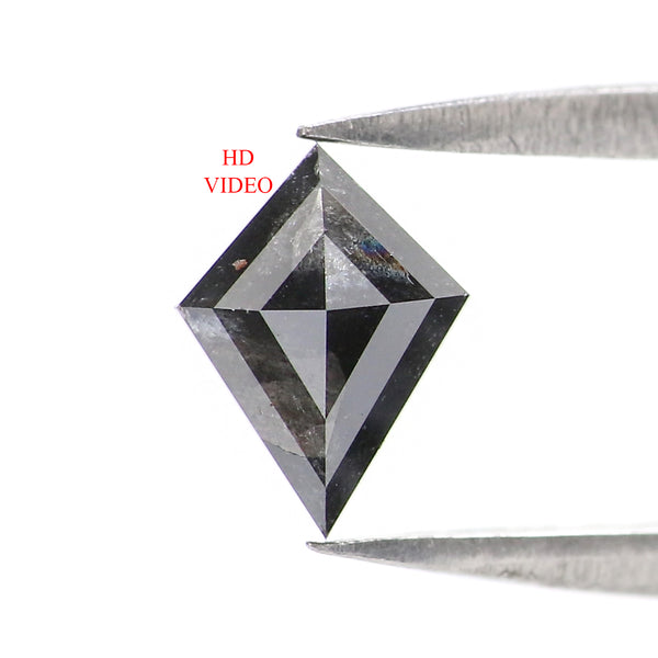 Natural Loose Kite Diamond, Salt And Pepper Kite Diamond, Natural Loose Diamond, Kite Rose Cut Diamond, Kite Cut 0.66 CT Kite Shape KDL2908