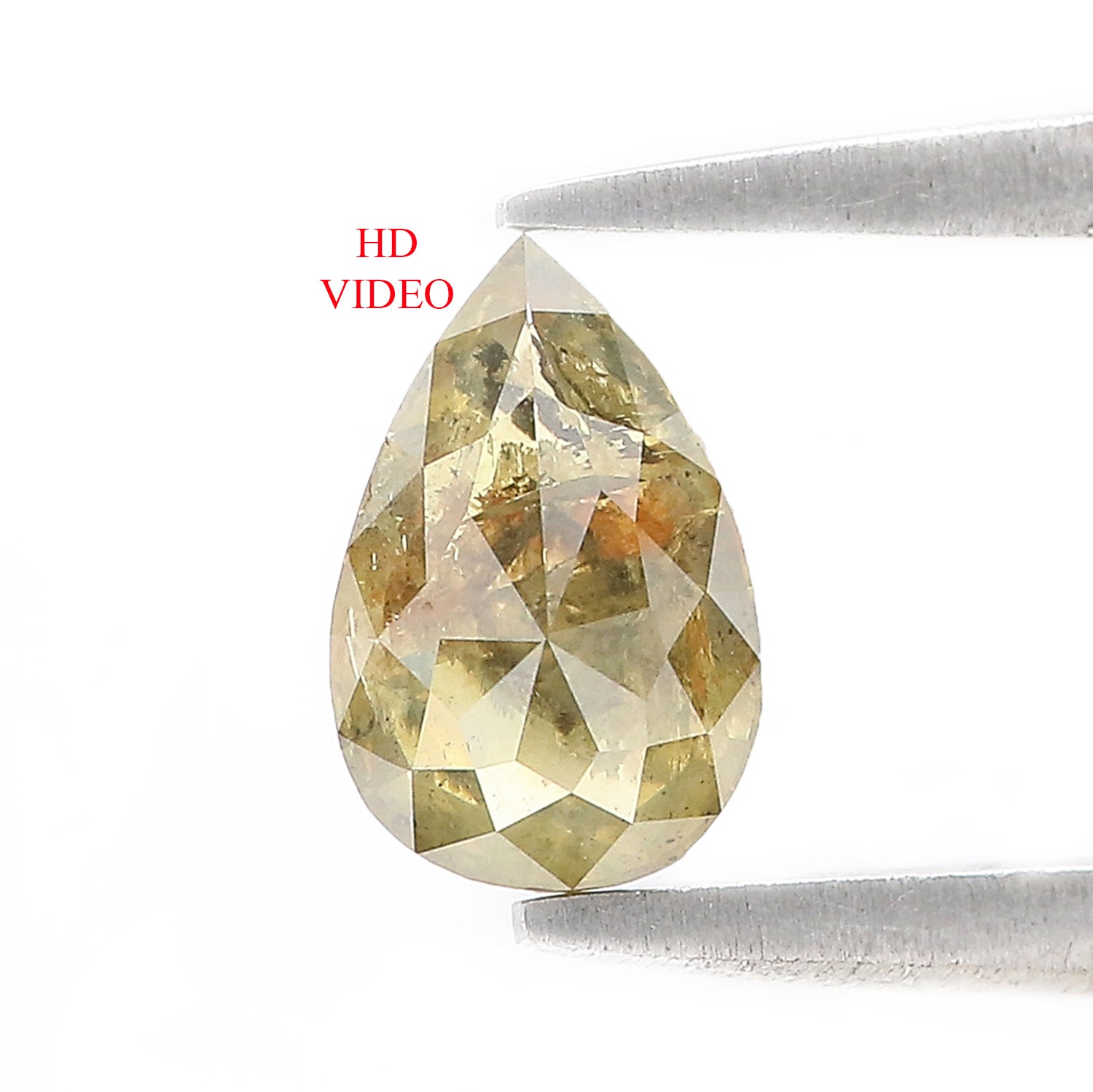 0.73 CT Natural Loose Pear Shape Diamond Green Color Pear Cut Diamond 7.50 MM Natural Loose Green Color Diamond Pear Rose Cut Diamond LQ442