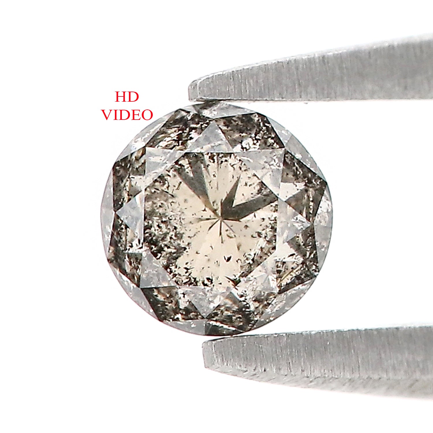 0.37 CT Natural Loose Round Shape Diamond Salt And Pepper Round Cut Diamond 4.10 MM Natural Loose Diamond Round Brilliant Cut Diamond LQ5065