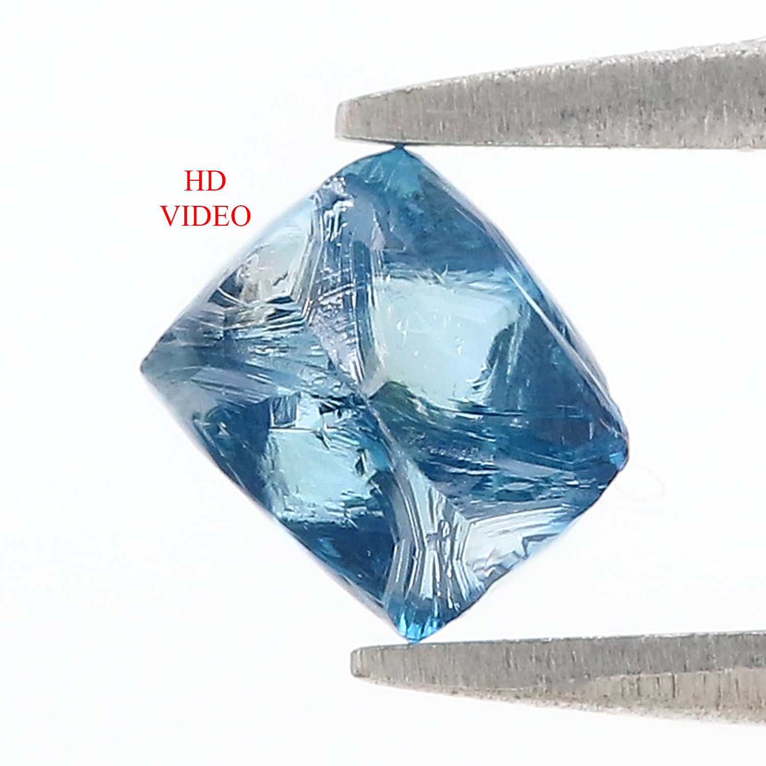 1.33 CT Natural Loose Rough Shape Diamond Blue Color Rough Cut Diamond 6.70 MM Natural Loose Blue Diamond Rough Irregular Cut Diamond L3556