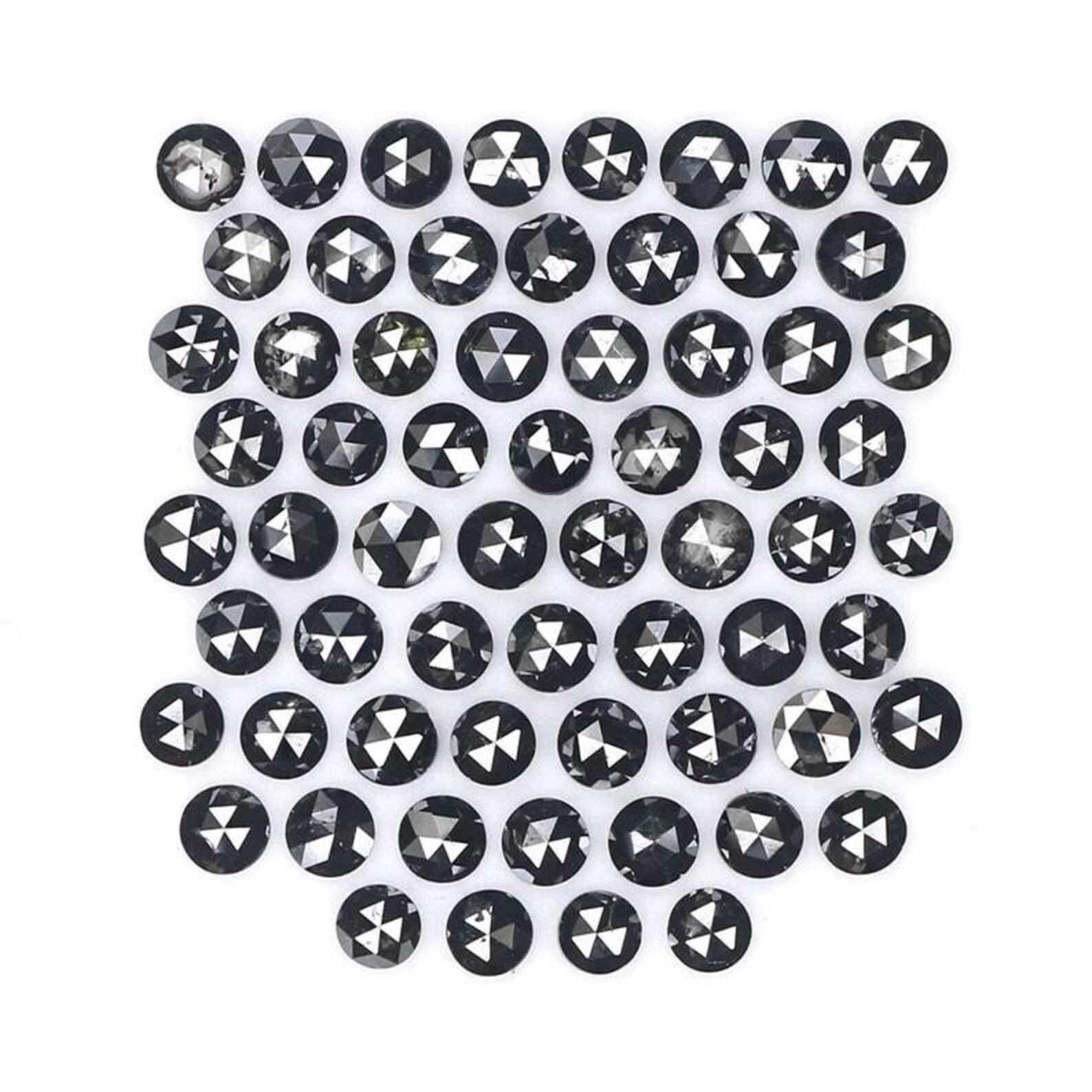 2.67 CT Natural Loose Round Shape Diamond Black Color Round Diamond 2.10 MM Natural Loose Diamond Black Color Round Rose Cut Diamond NQ1810