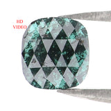 Natural Loose Cushion Blue Color Diamond 0.63 CT 6.06 MM Cushion Shape Rose Cut Diamond KR1658