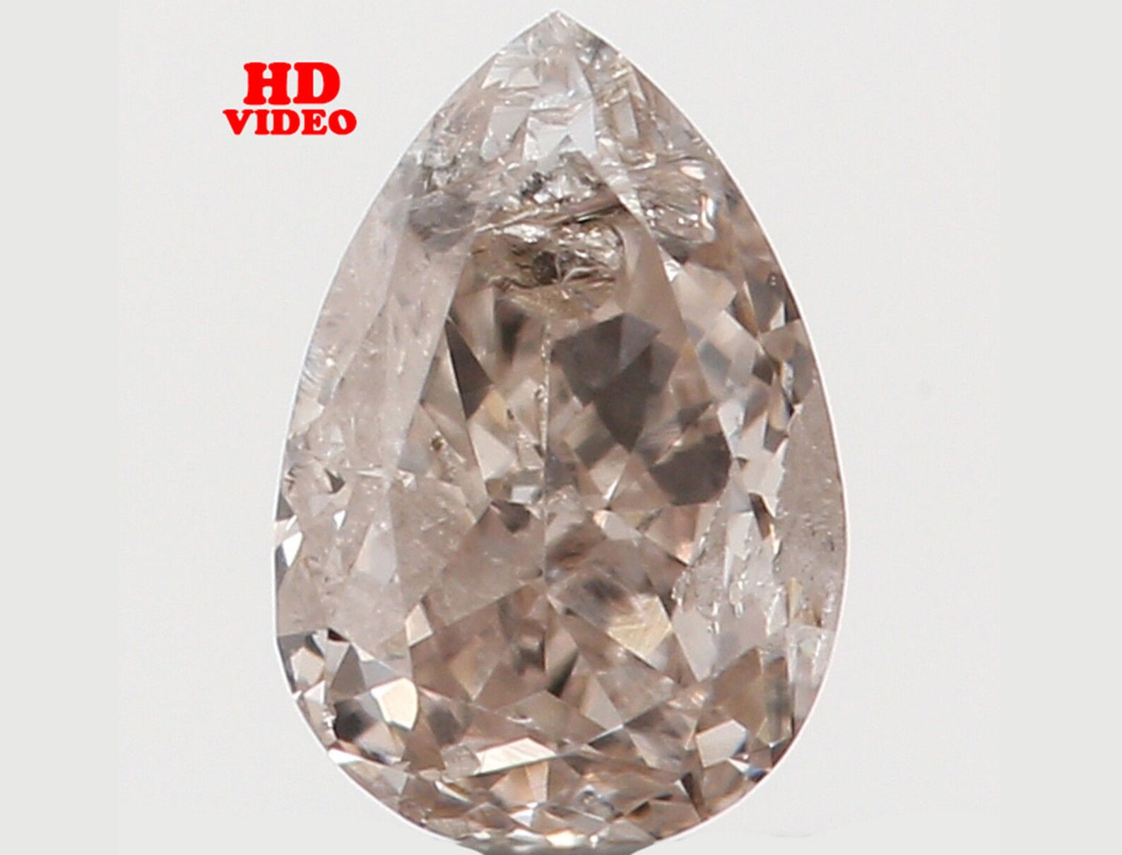 0.14 Ct Natural Loose Pear Shape Diamond Brown Color Pear Cut Diamond 4.00 MM Natural Loose Diamond Brown Pear Brilliant Cut Diamond N7269